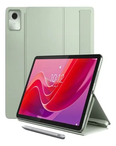 Lenovo Tab M11 Vista Frontal Encendida Verde